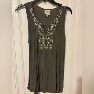Knox Rose Olive Embellished Sleeveless Blouse